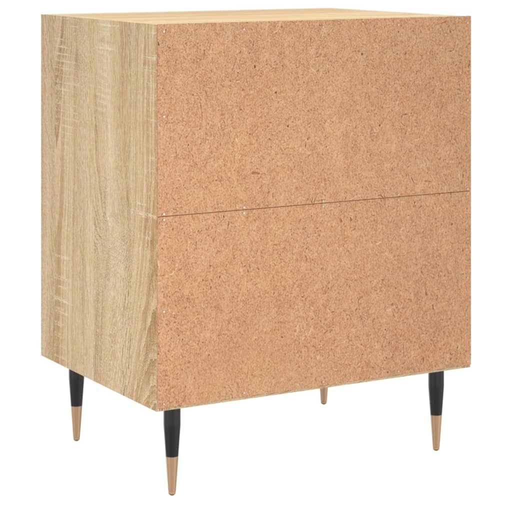 Nachtkastjes 2 st 40x30x50 cm bewerkt hout sonoma eikenkleurig Nachtkastjes | Creëer jouw Trendy Thuis | Gratis bezorgd & Retour | Trendy.nl