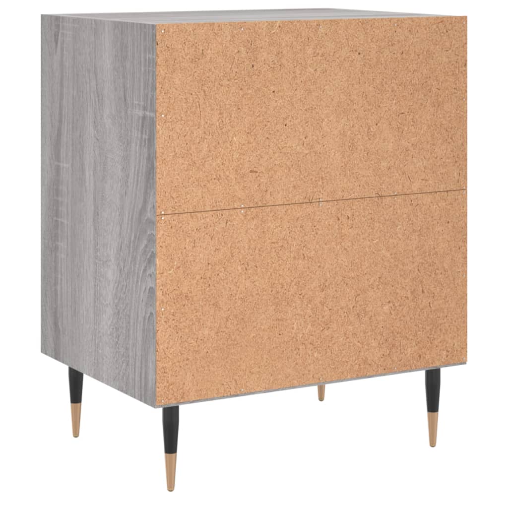 Nachtkastje 40x30x50 cm bewerkt hout grijs sonoma eikenkleurig Nachtkastjes | Creëer jouw Trendy Thuis | Gratis bezorgd & Retour | Trendy.nl