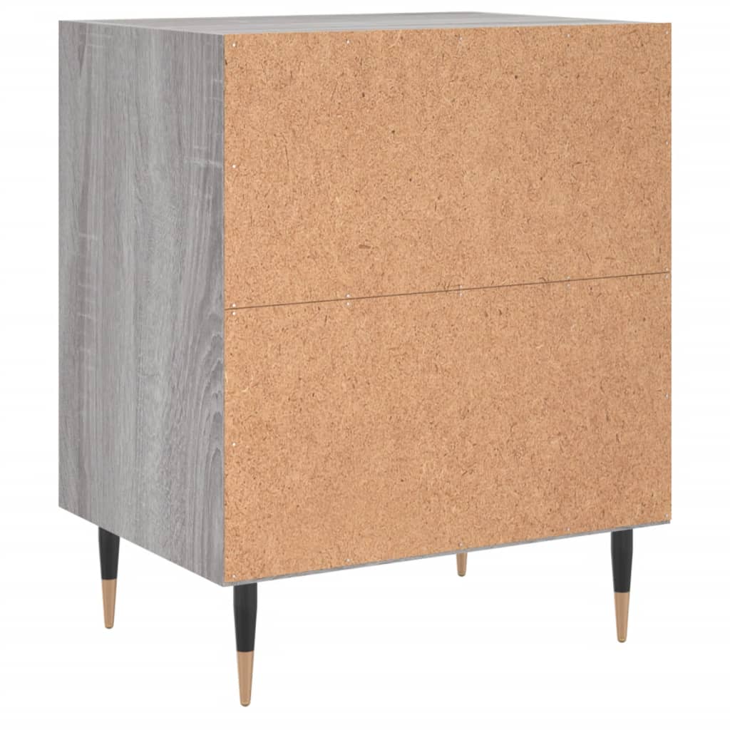 Nachtkastjes 2 st 40x30x50 cm bewerkt hout grijs sonoma eiken Nachtkastjes | Creëer jouw Trendy Thuis | Gratis bezorgd & Retour | Trendy.nl