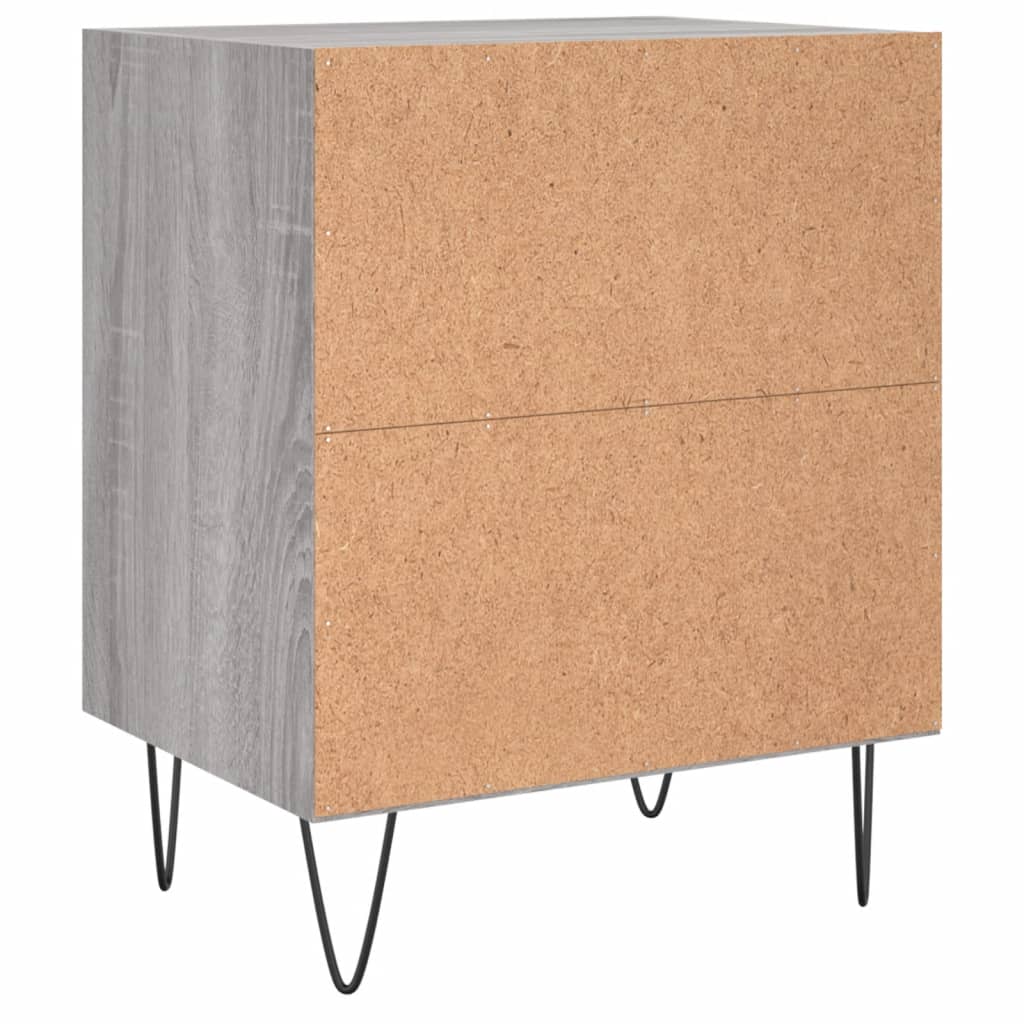 Nachtkastjes 2 st 40x30x50 cm bewerkt hout grijs sonoma eiken Nachtkastjes | Creëer jouw Trendy Thuis | Gratis bezorgd & Retour | Trendy.nl