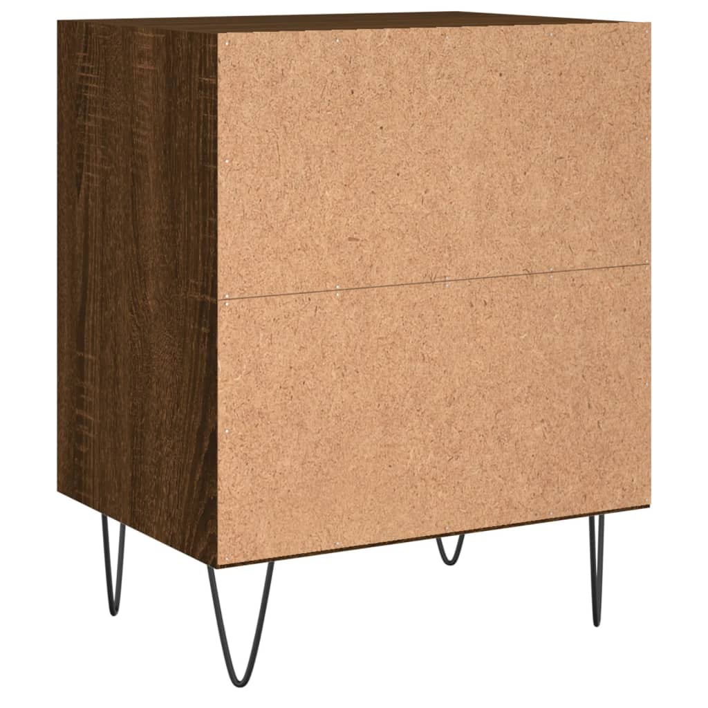 Nachtkastjes 2 st 40x30x50 cm bewerkt hout bruin eikenkleur Nachtkastjes | Creëer jouw Trendy Thuis | Gratis bezorgd & Retour | Trendy.nl