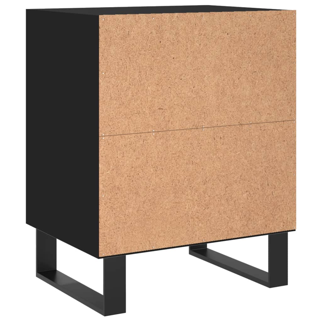 Nachtkastje 40x30x50 cm bewerkt hout zwart Nachtkastjes | Creëer jouw Trendy Thuis | Gratis bezorgd & Retour | Trendy.nl