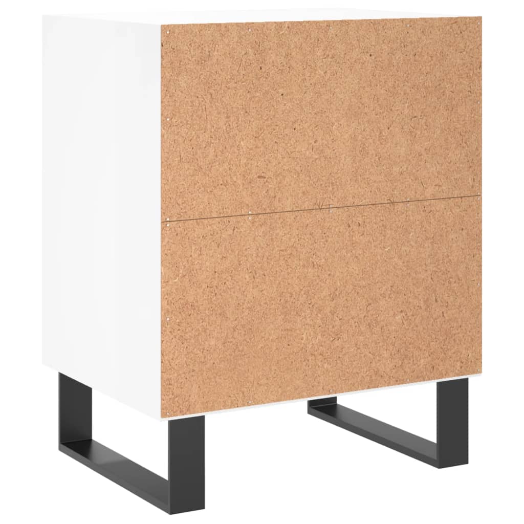 Nachtkastje 40x30x50 cm bewerkt hout hoogglans wit Nachtkastjes | Creëer jouw Trendy Thuis | Gratis bezorgd & Retour | Trendy.nl