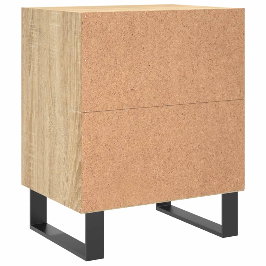 Nachtkastjes 2 st 40x30x50 cm bewerkt hout sonoma eikenkleurig Nachtkastjes | Creëer jouw Trendy Thuis | Gratis bezorgd & Retour | Trendy.nl