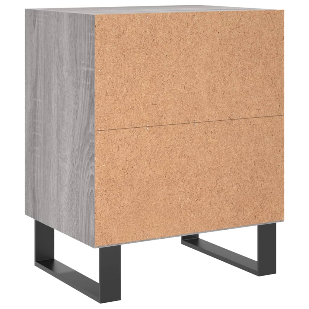 Nachtkastje 40x30x50 cm bewerkt hout grijs sonoma eikenkleurig Nachtkastjes | Creëer jouw Trendy Thuis | Gratis bezorgd & Retour | Trendy.nl