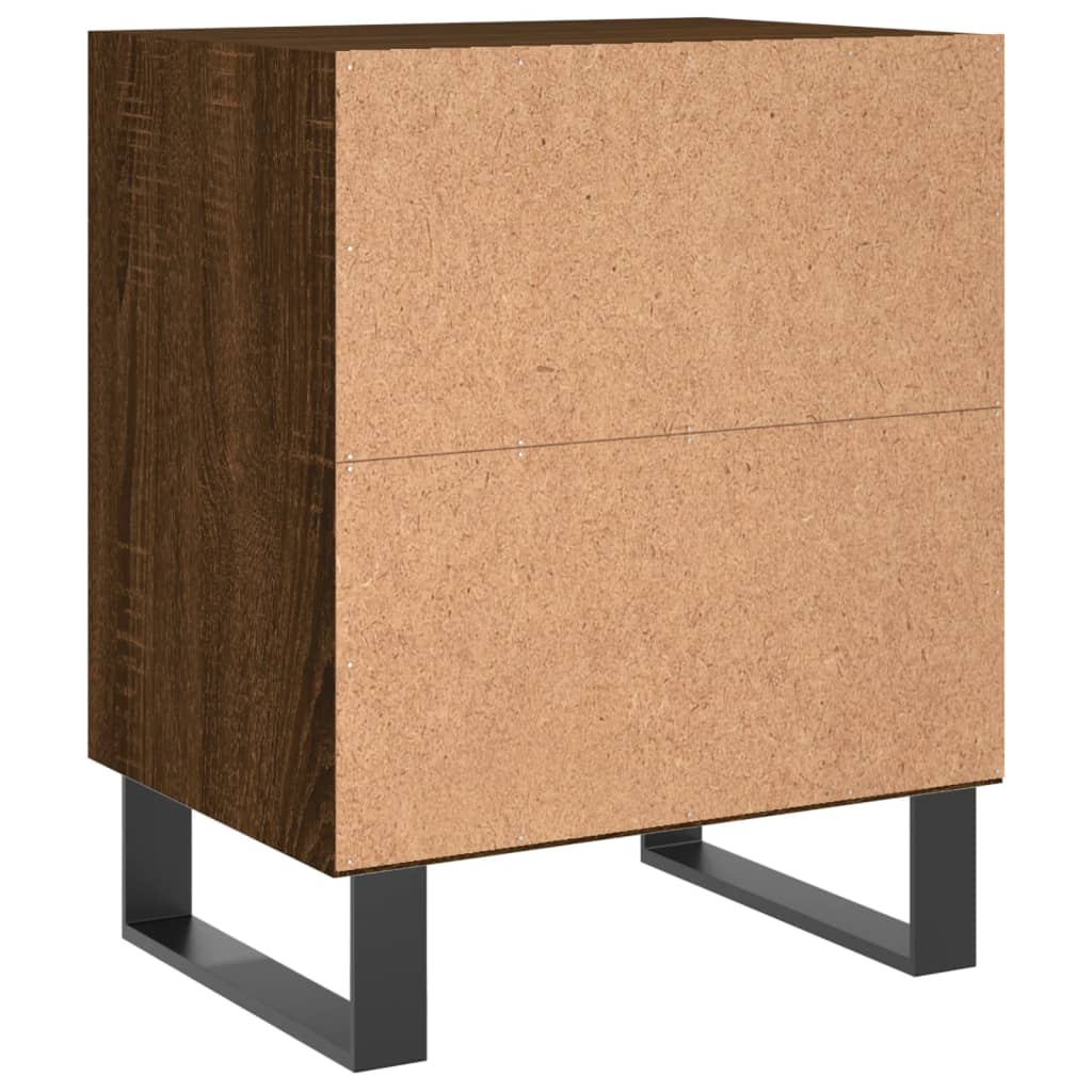 Nachtkastje 40x30x50 cm bewerkt hout bruin eikenkleur Nachtkastjes | Creëer jouw Trendy Thuis | Gratis bezorgd & Retour | Trendy.nl