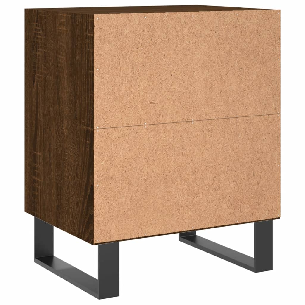 Nachtkastjes 2 st 40x30x50 cm bewerkt hout bruin eikenkleur Nachtkastjes | Creëer jouw Trendy Thuis | Gratis bezorgd & Retour | Trendy.nl