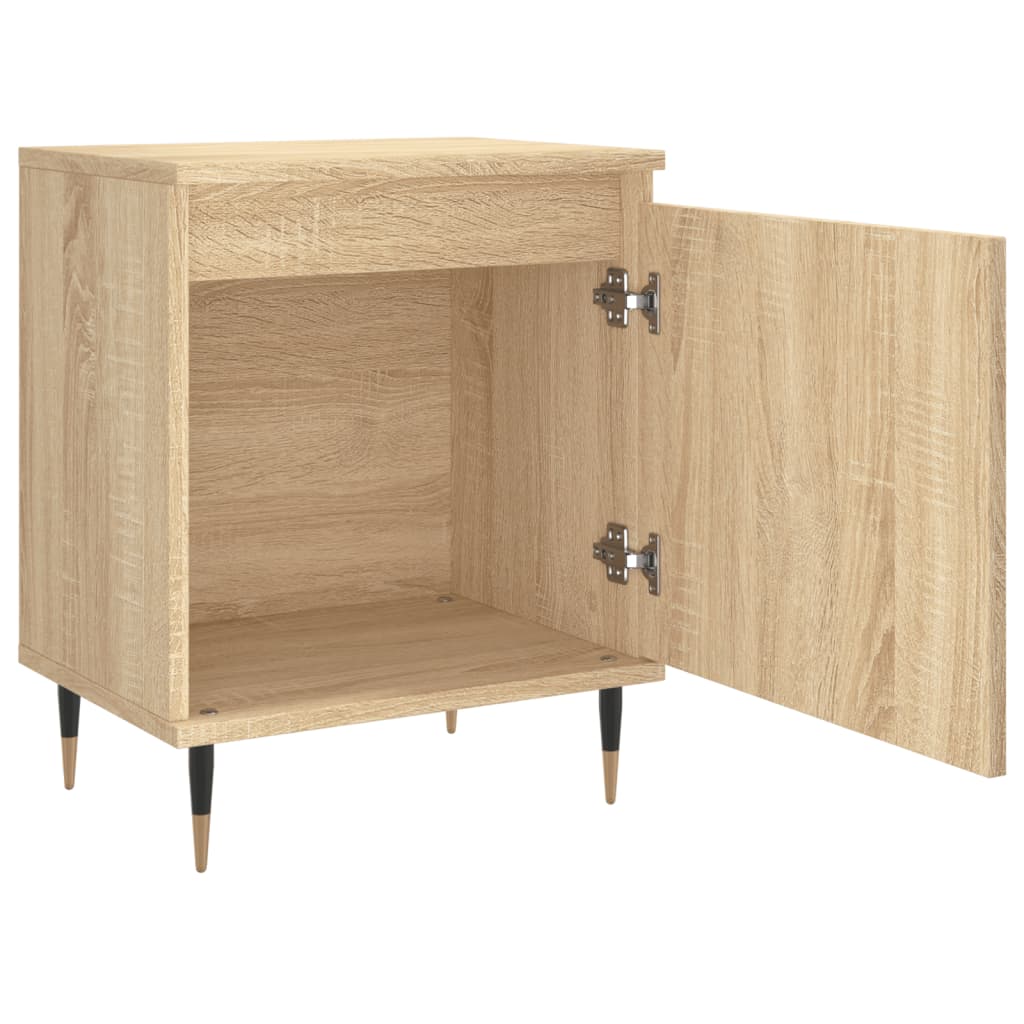 Nachtkastjes 2 st 40x30x50 cm bewerkt hout sonoma eikenkleurig Nachtkastjes | Creëer jouw Trendy Thuis | Gratis bezorgd & Retour | Trendy.nl