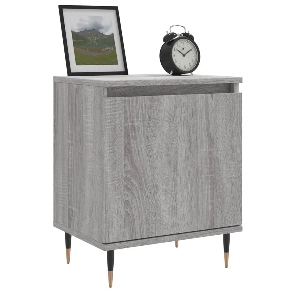 Nachtkastje 40x30x50 cm bewerkt hout grijs sonoma eikenkleurig Nachtkastjes | Creëer jouw Trendy Thuis | Gratis bezorgd & Retour | Trendy.nl