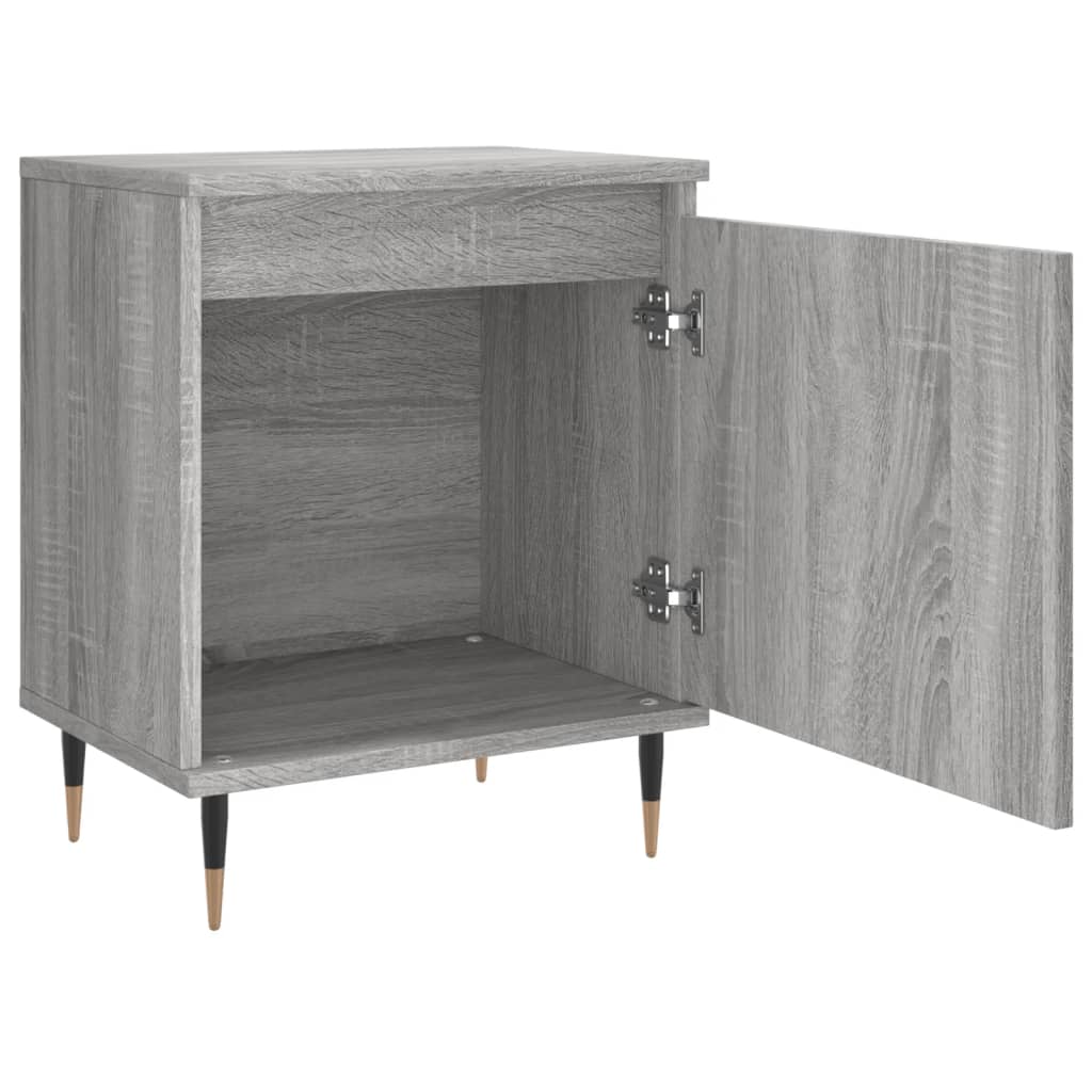 Nachtkastje 40x30x50 cm bewerkt hout grijs sonoma eikenkleurig Nachtkastjes | Creëer jouw Trendy Thuis | Gratis bezorgd & Retour | Trendy.nl