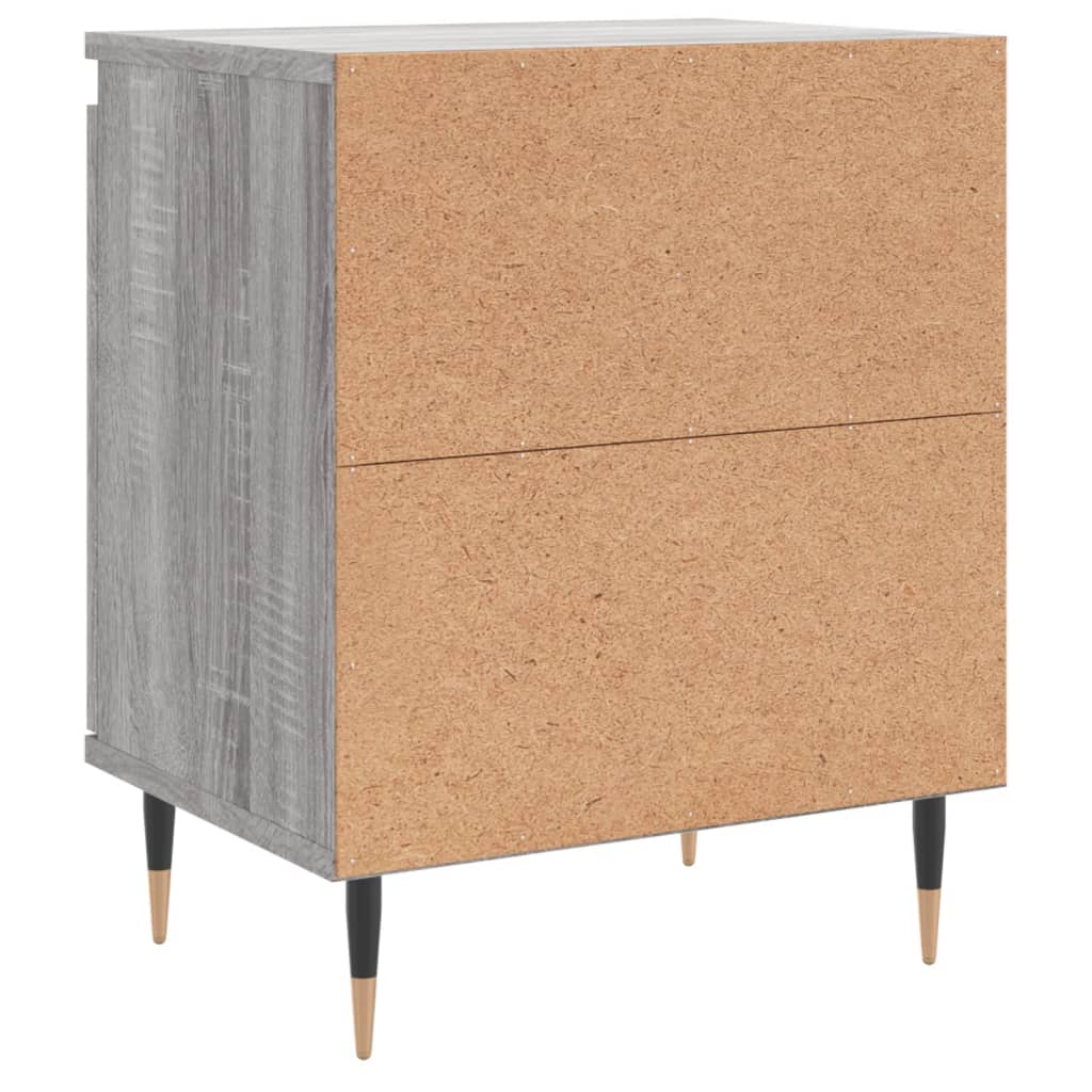 Nachtkastje 40x30x50 cm bewerkt hout grijs sonoma eikenkleurig Nachtkastjes | Creëer jouw Trendy Thuis | Gratis bezorgd & Retour | Trendy.nl