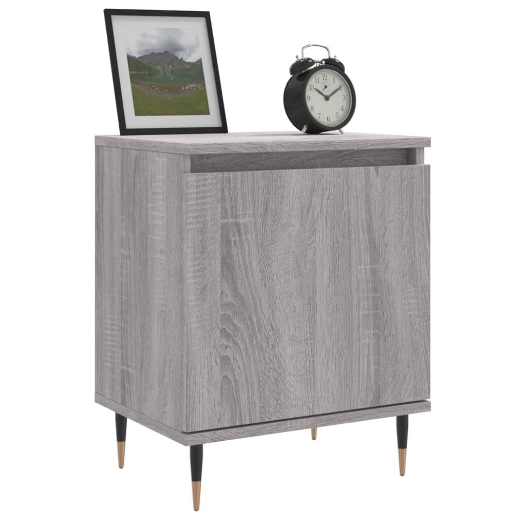 Nachtkastjes 2 st 40x30x50 cm bewerkt hout grijs sonoma eiken Nachtkastjes | Creëer jouw Trendy Thuis | Gratis bezorgd & Retour | Trendy.nl