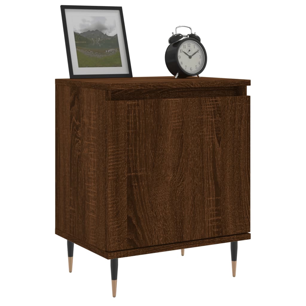 Nachtkastje 40x30x50 cm bewerkt hout bruin eikenkleur Nachtkastjes | Creëer jouw Trendy Thuis | Gratis bezorgd & Retour | Trendy.nl