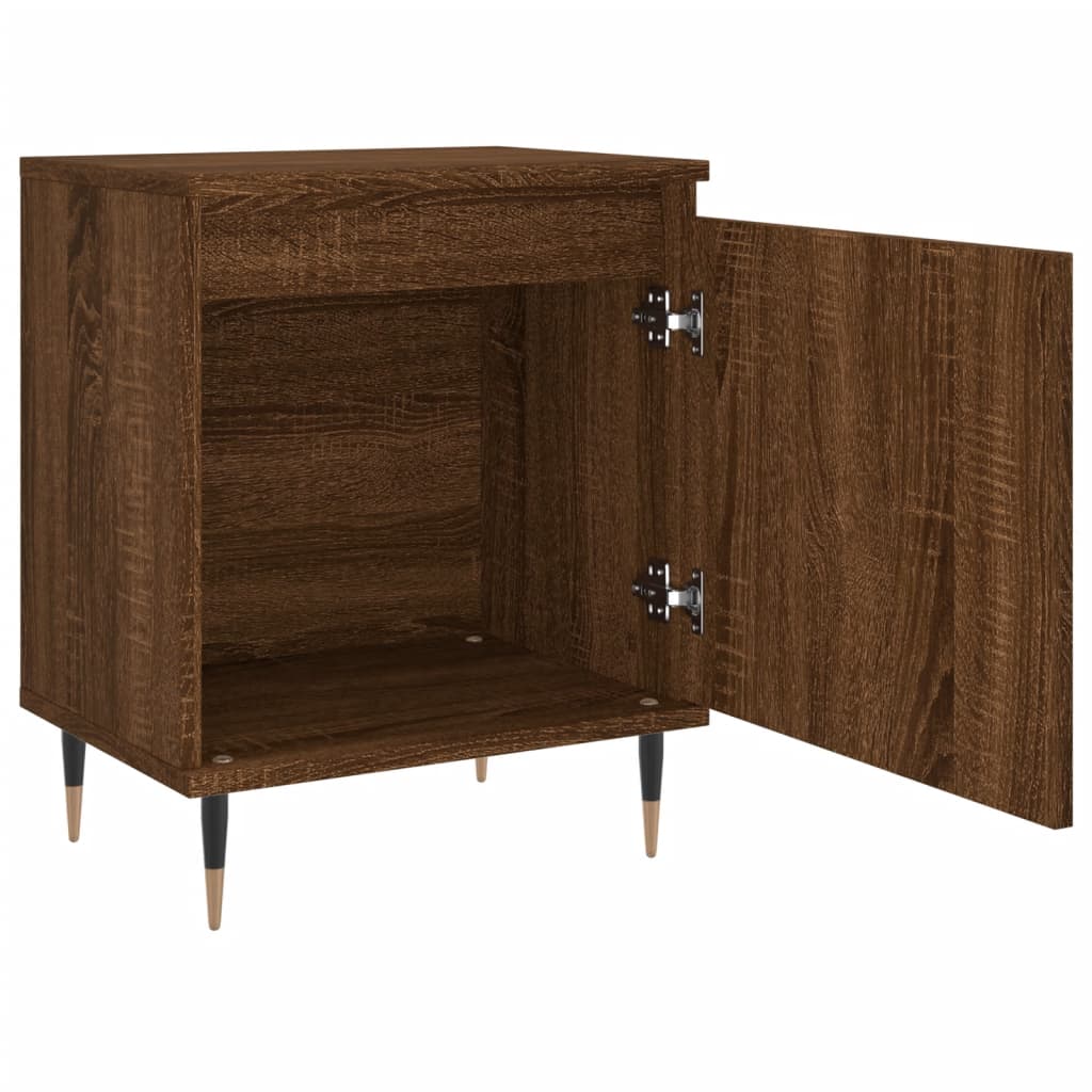 Nachtkastjes 2 st 40x30x50 cm bewerkt hout bruin eikenkleur Nachtkastjes | Creëer jouw Trendy Thuis | Gratis bezorgd & Retour | Trendy.nl