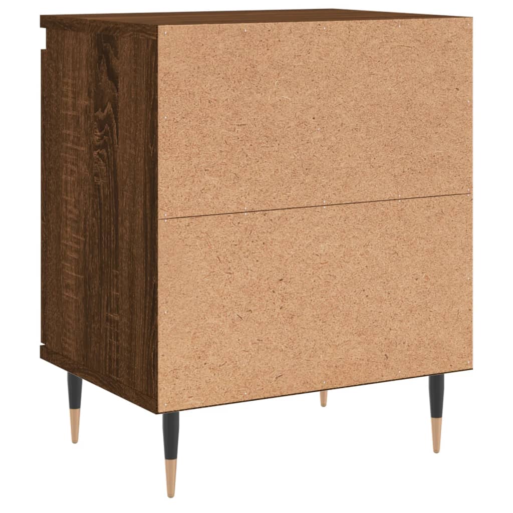 Nachtkastjes 2 st 40x30x50 cm bewerkt hout bruin eikenkleur Nachtkastjes | Creëer jouw Trendy Thuis | Gratis bezorgd & Retour | Trendy.nl