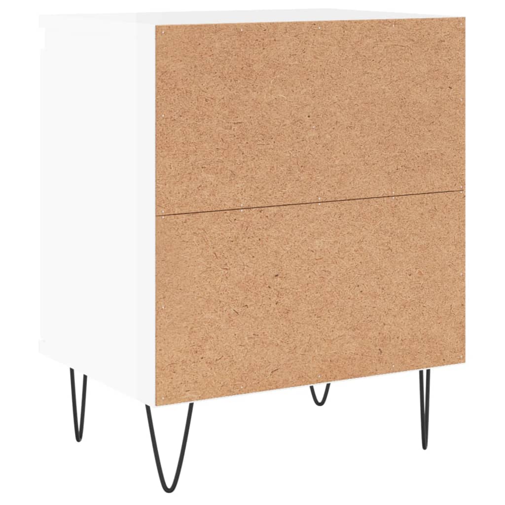 Nachtkastje 40x30x50 cm bewerkt hout hoogglans wit Nachtkastjes | Creëer jouw Trendy Thuis | Gratis bezorgd & Retour | Trendy.nl