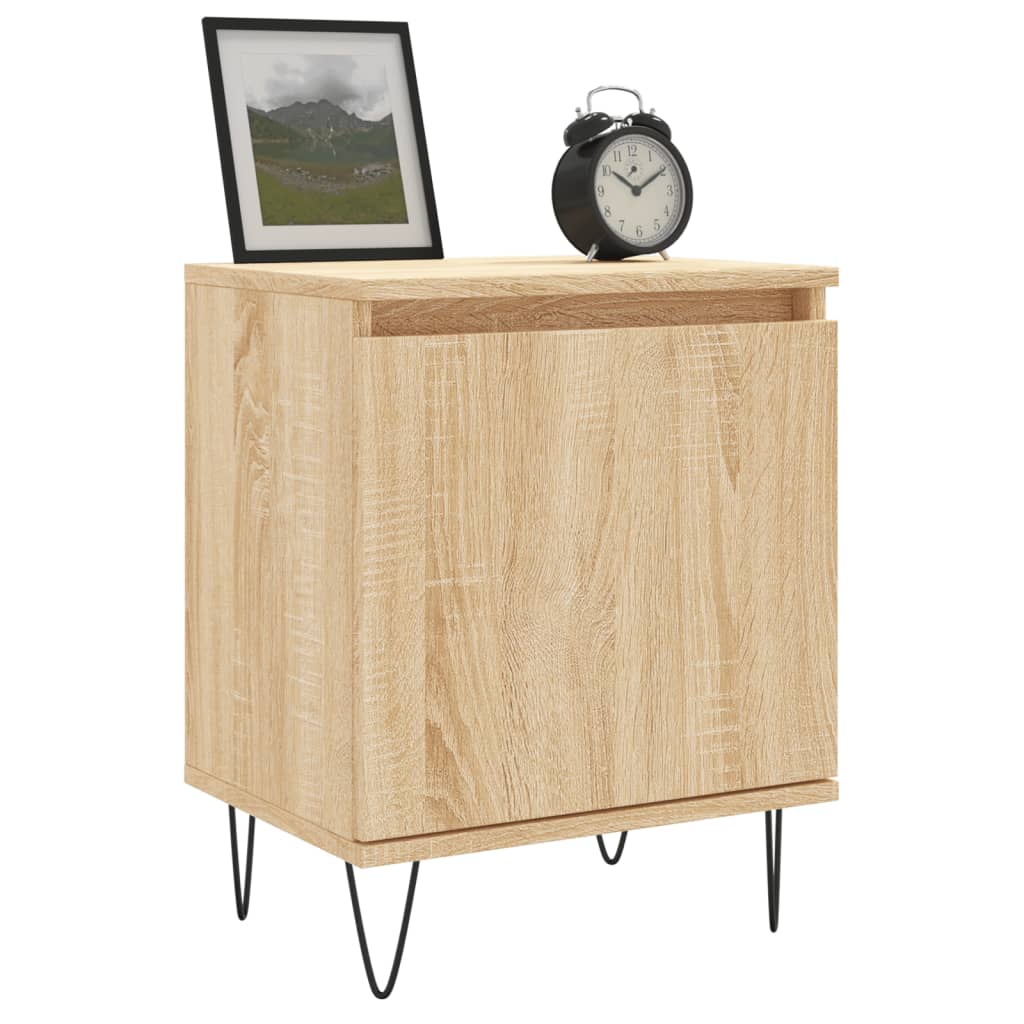 Nachtkastjes 2 st 40x30x50 cm bewerkt hout sonoma eikenkleurig Nachtkastjes | Creëer jouw Trendy Thuis | Gratis bezorgd & Retour | Trendy.nl