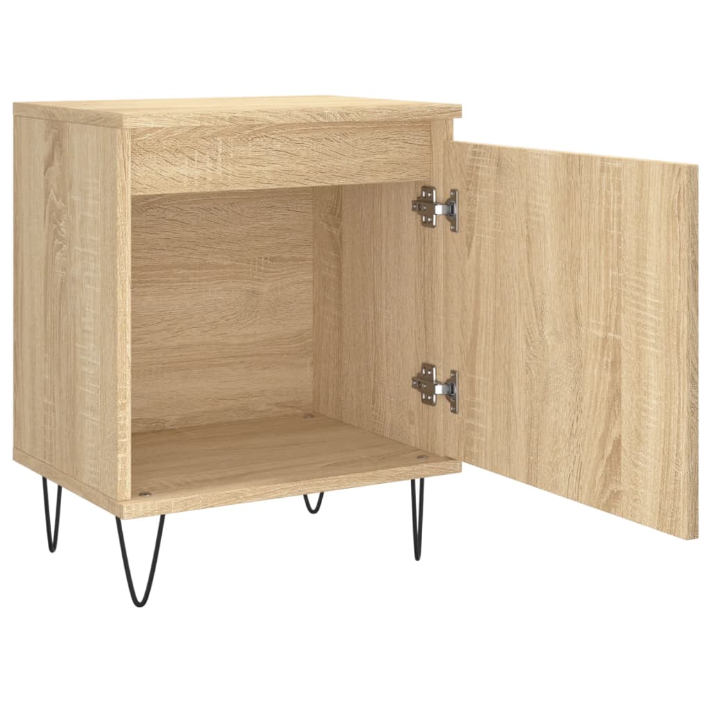 Nachtkastjes 2 st 40x30x50 cm bewerkt hout sonoma eikenkleurig Nachtkastjes | Creëer jouw Trendy Thuis | Gratis bezorgd & Retour | Trendy.nl