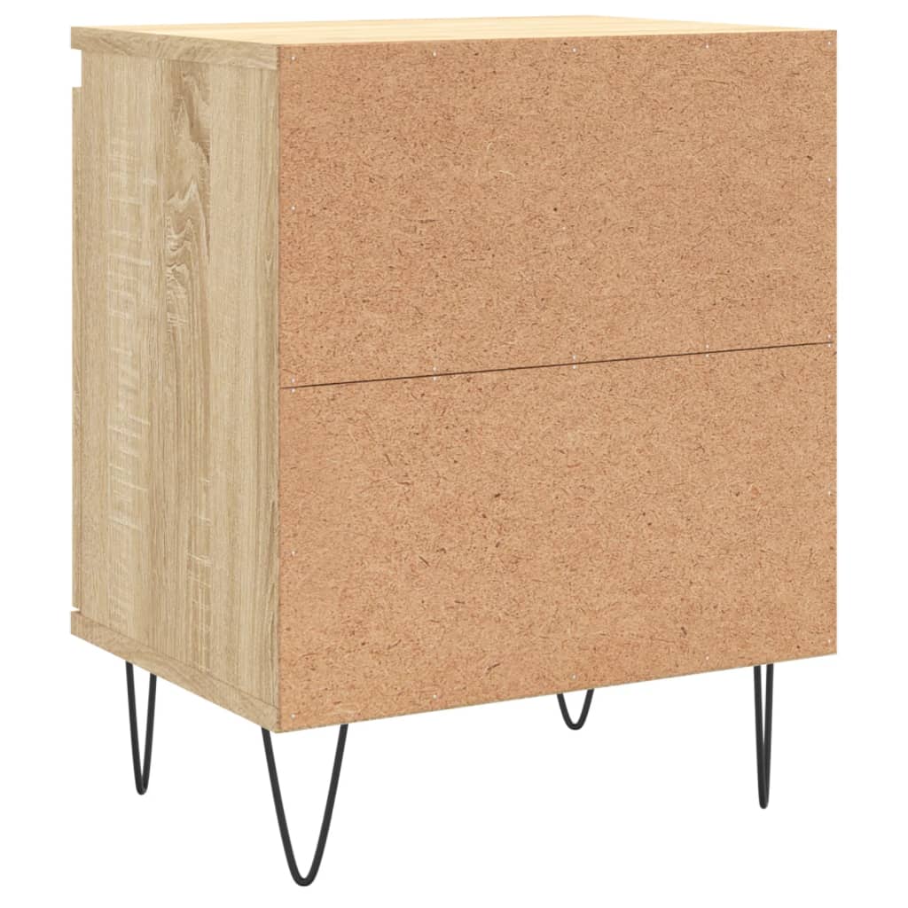 Nachtkastjes 2 st 40x30x50 cm bewerkt hout sonoma eikenkleurig Nachtkastjes | Creëer jouw Trendy Thuis | Gratis bezorgd & Retour | Trendy.nl