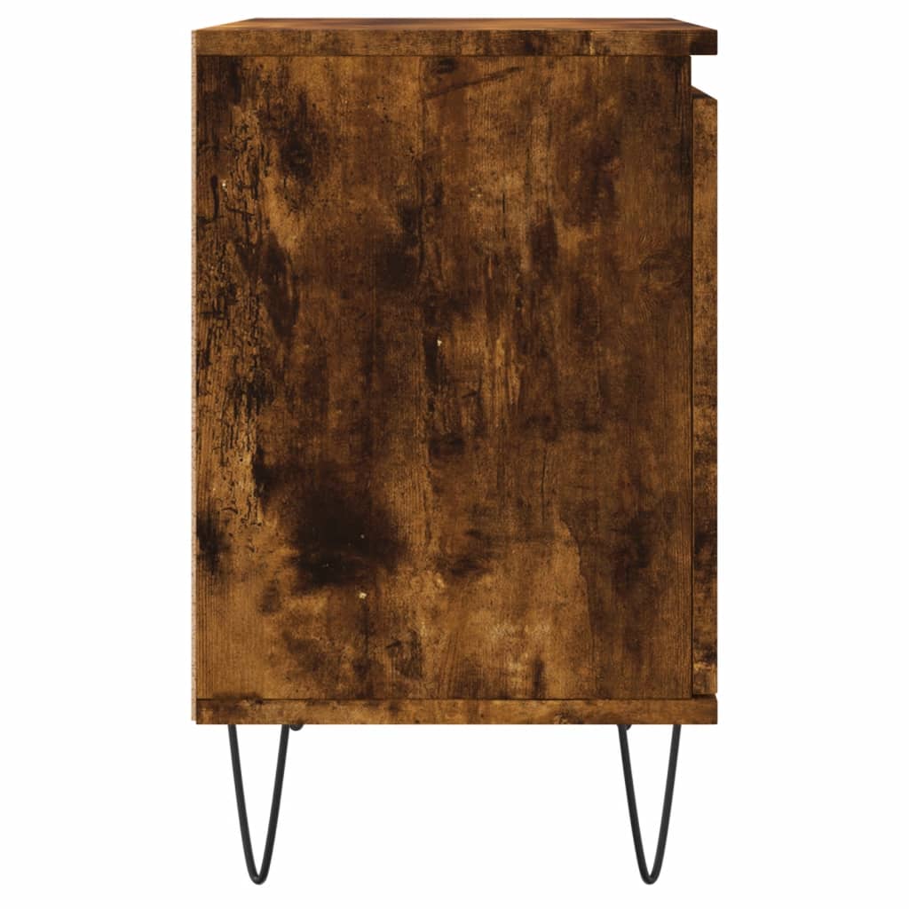 Nachtkastje 40x30x50 cm bewerkt hout gerookt eikenkleurig Nachtkastjes | Creëer jouw Trendy Thuis | Gratis bezorgd & Retour | Trendy.nl