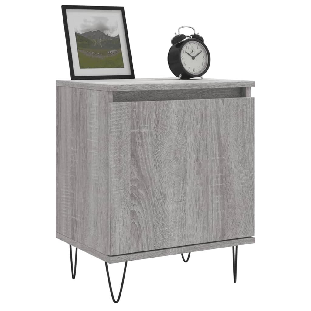 Nachtkastje 40x30x50 cm bewerkt hout grijs sonoma eikenkleurig Nachtkastjes | Creëer jouw Trendy Thuis | Gratis bezorgd & Retour | Trendy.nl