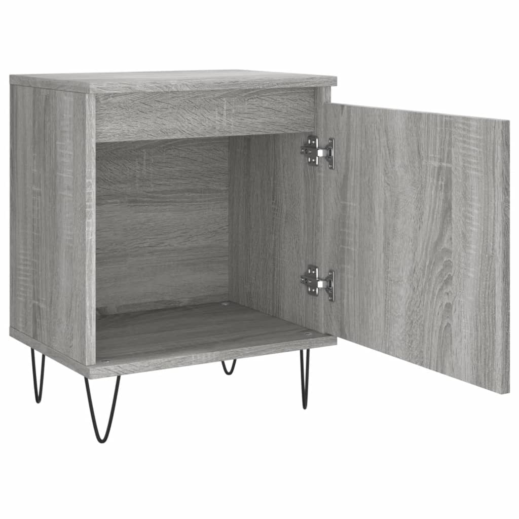 Nachtkastje 40x30x50 cm bewerkt hout grijs sonoma eikenkleurig Nachtkastjes | Creëer jouw Trendy Thuis | Gratis bezorgd & Retour | Trendy.nl