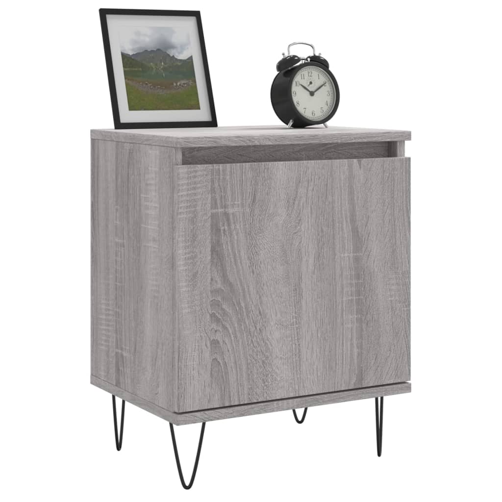 Nachtkastjes 2 st 40x30x50 cm bewerkt hout grijs sonoma eiken Nachtkastjes | Creëer jouw Trendy Thuis | Gratis bezorgd & Retour | Trendy.nl