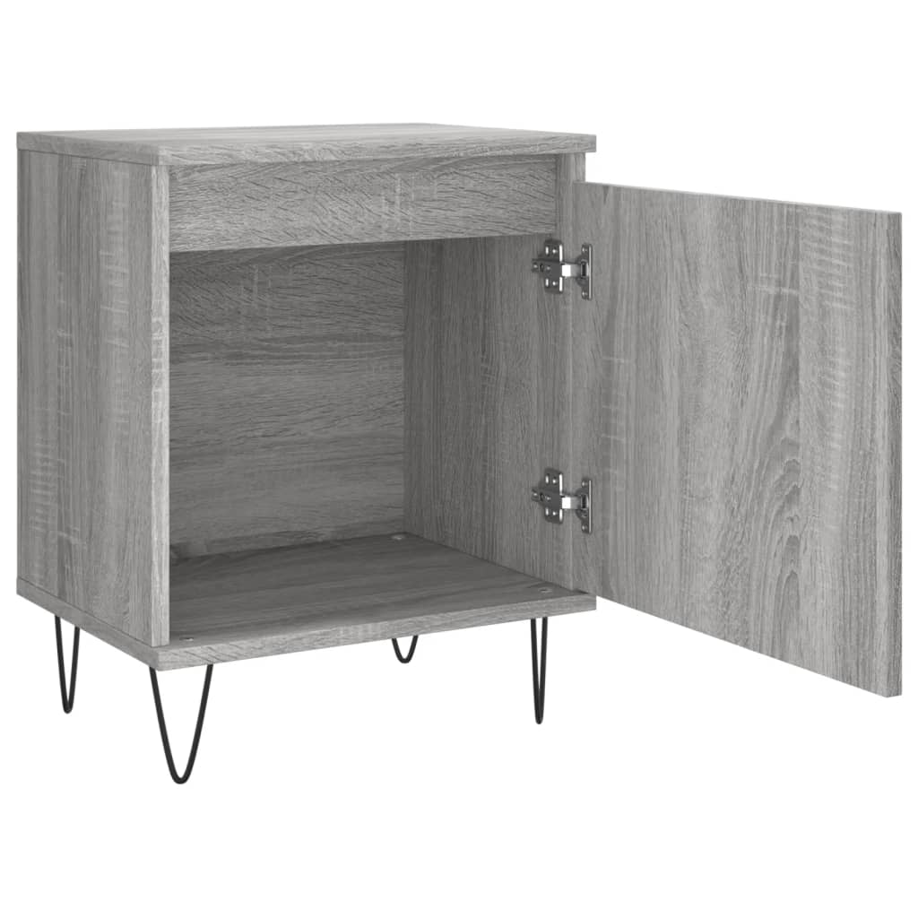 Nachtkastjes 2 st 40x30x50 cm bewerkt hout grijs sonoma eiken Nachtkastjes | Creëer jouw Trendy Thuis | Gratis bezorgd & Retour | Trendy.nl