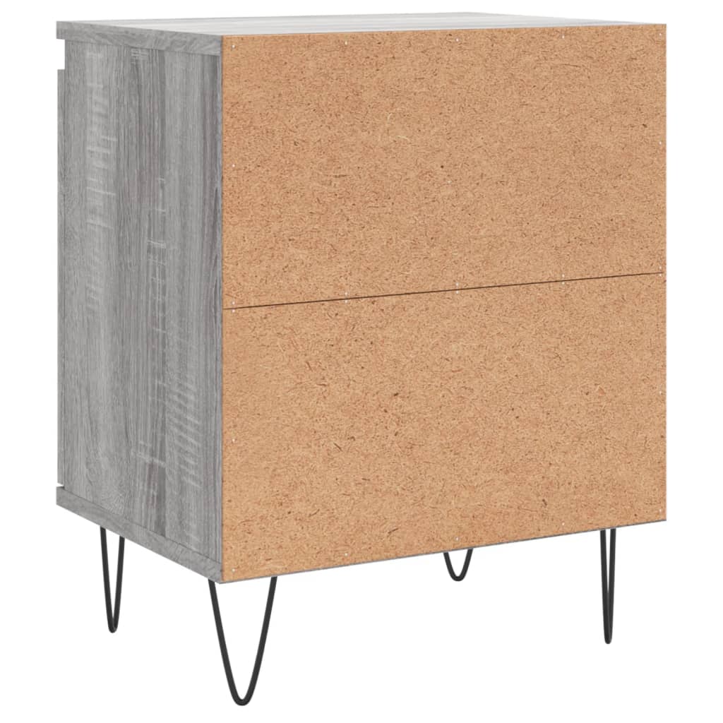 Nachtkastjes 2 st 40x30x50 cm bewerkt hout grijs sonoma eiken Nachtkastjes | Creëer jouw Trendy Thuis | Gratis bezorgd & Retour | Trendy.nl