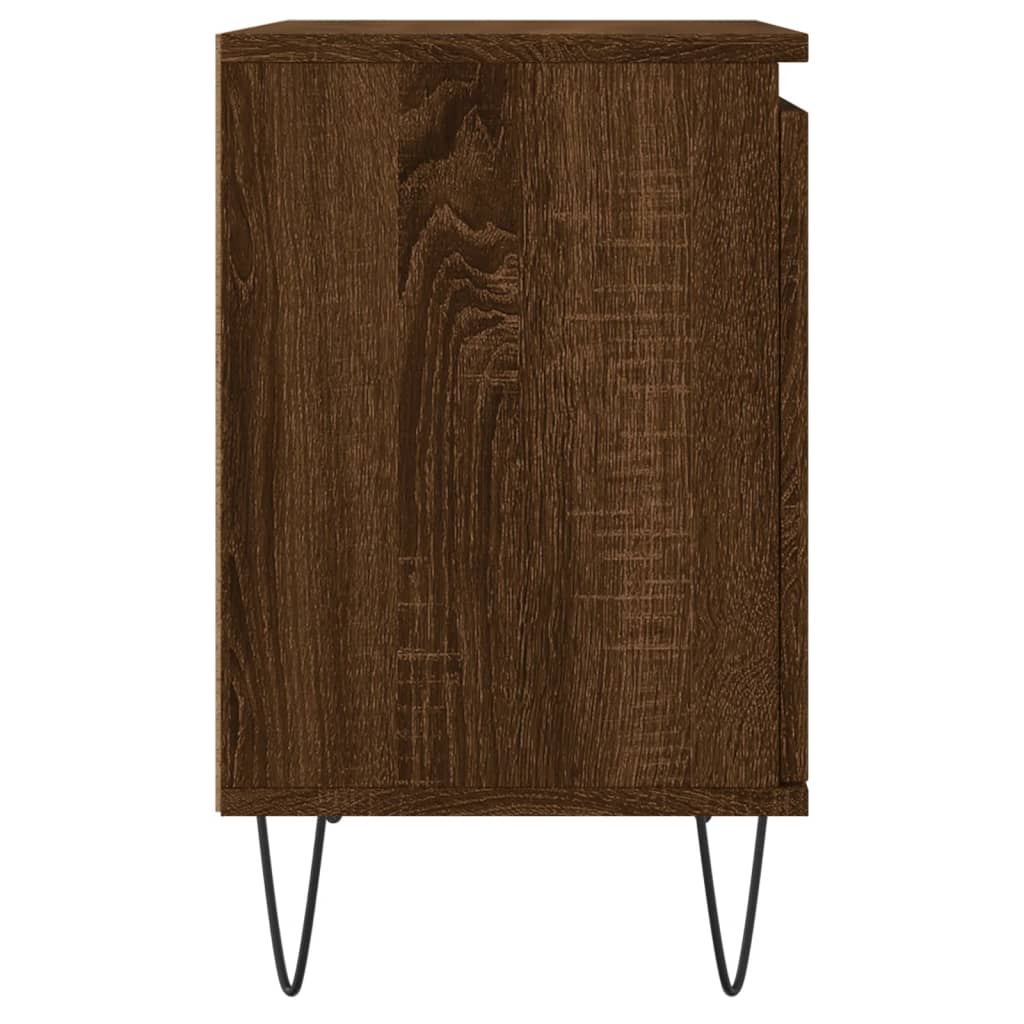Nachtkastje 40x30x50 cm bewerkt hout bruin eikenkleur Nachtkastjes | Creëer jouw Trendy Thuis | Gratis bezorgd & Retour | Trendy.nl