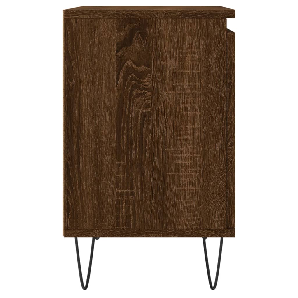 Nachtkastjes 2 st 40x30x50 cm bewerkt hout bruin eikenkleur Nachtkastjes | Creëer jouw Trendy Thuis | Gratis bezorgd & Retour | Trendy.nl