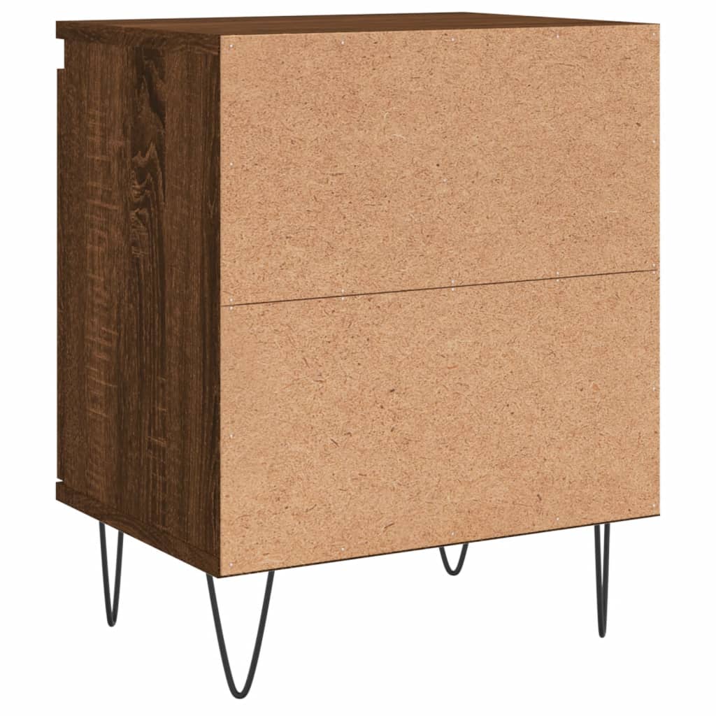 Nachtkastjes 2 st 40x30x50 cm bewerkt hout bruin eikenkleur Nachtkastjes | Creëer jouw Trendy Thuis | Gratis bezorgd & Retour | Trendy.nl