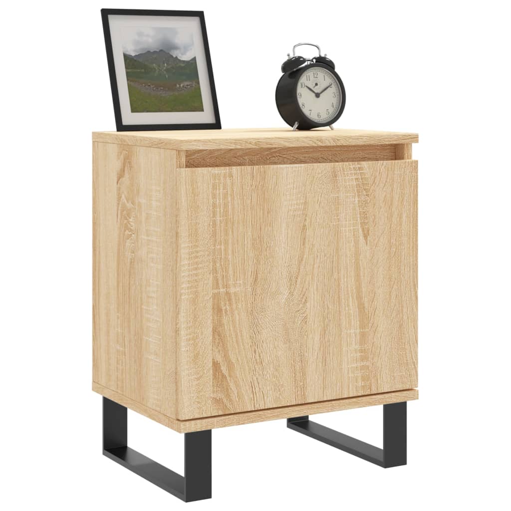 Nachtkastjes 2 st 40x30x50 cm bewerkt hout sonoma eikenkleurig Nachtkastjes | Creëer jouw Trendy Thuis | Gratis bezorgd & Retour | Trendy.nl