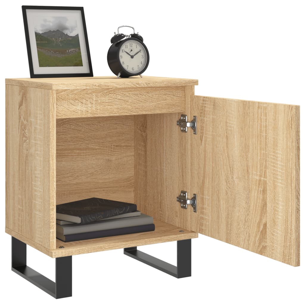 Nachtkastjes 2 st 40x30x50 cm bewerkt hout sonoma eikenkleurig Nachtkastjes | Creëer jouw Trendy Thuis | Gratis bezorgd & Retour | Trendy.nl