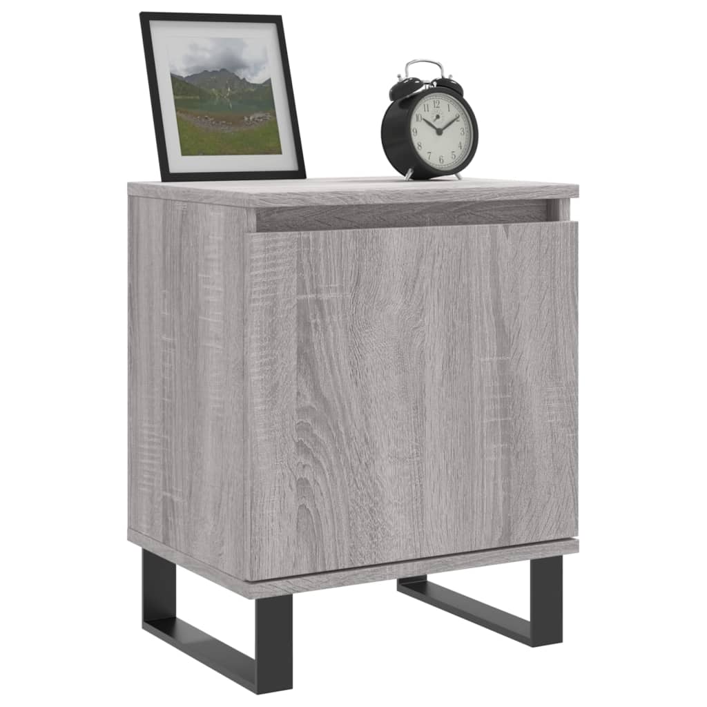 Nachtkastje 40x30x50 cm bewerkt hout grijs sonoma eikenkleurig Nachtkastjes | Creëer jouw Trendy Thuis | Gratis bezorgd & Retour | Trendy.nl