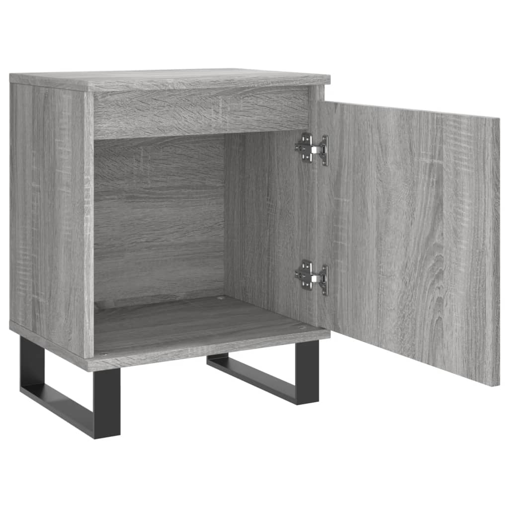 Nachtkastje 40x30x50 cm bewerkt hout grijs sonoma eikenkleurig Nachtkastjes | Creëer jouw Trendy Thuis | Gratis bezorgd & Retour | Trendy.nl