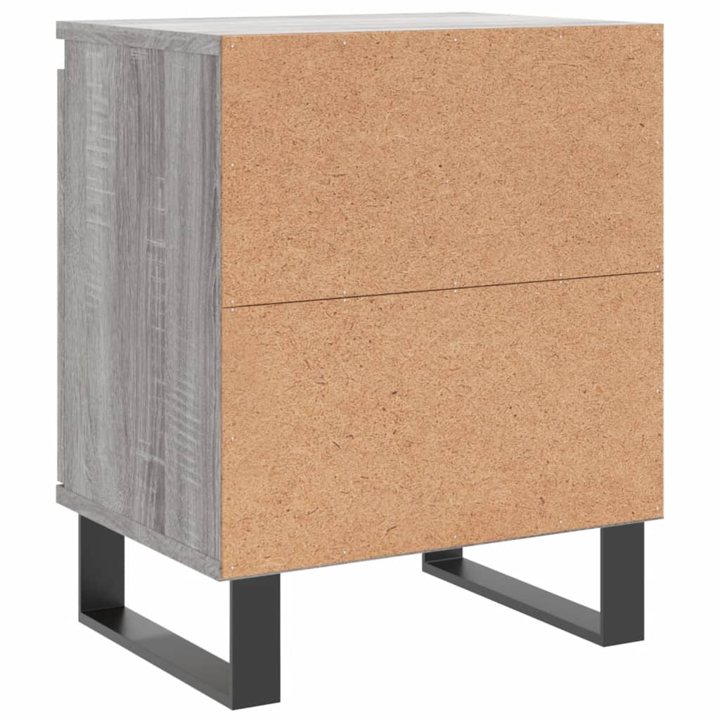 Nachtkastje 40x30x50 cm bewerkt hout grijs sonoma eikenkleurig Nachtkastjes | Creëer jouw Trendy Thuis | Gratis bezorgd & Retour | Trendy.nl