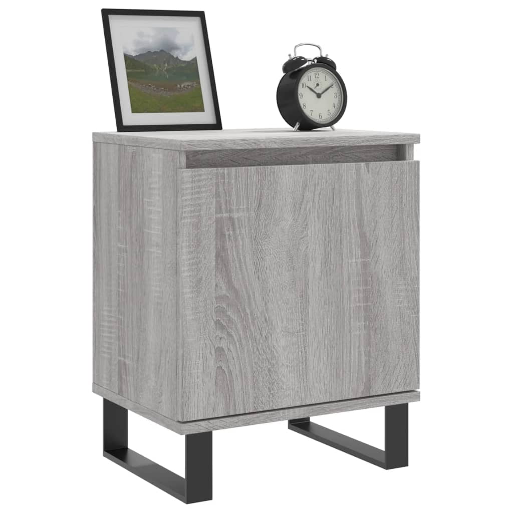 Nachtkastjes 2 st 40x30x50 cm bewerkt hout grijs sonoma eiken Nachtkastjes | Creëer jouw Trendy Thuis | Gratis bezorgd & Retour | Trendy.nl