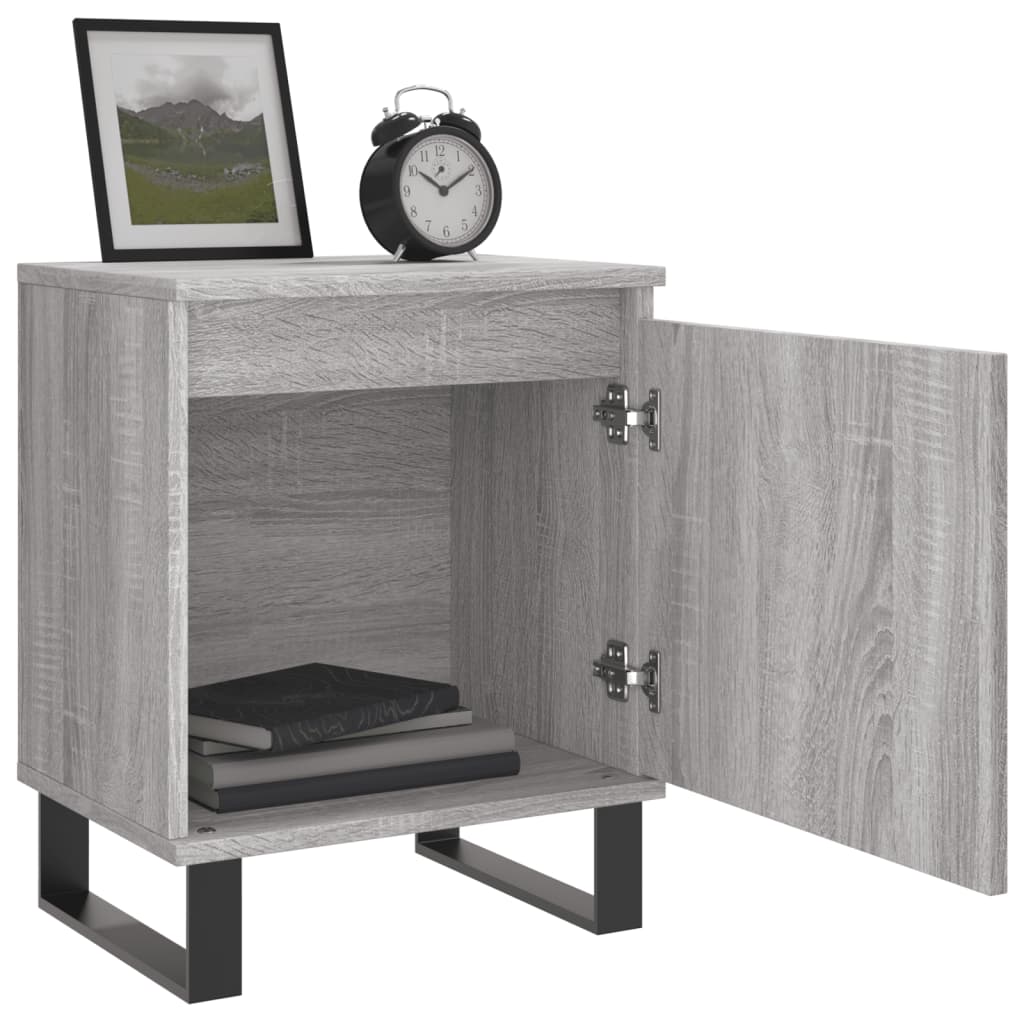 Nachtkastjes 2 st 40x30x50 cm bewerkt hout grijs sonoma eiken Nachtkastjes | Creëer jouw Trendy Thuis | Gratis bezorgd & Retour | Trendy.nl