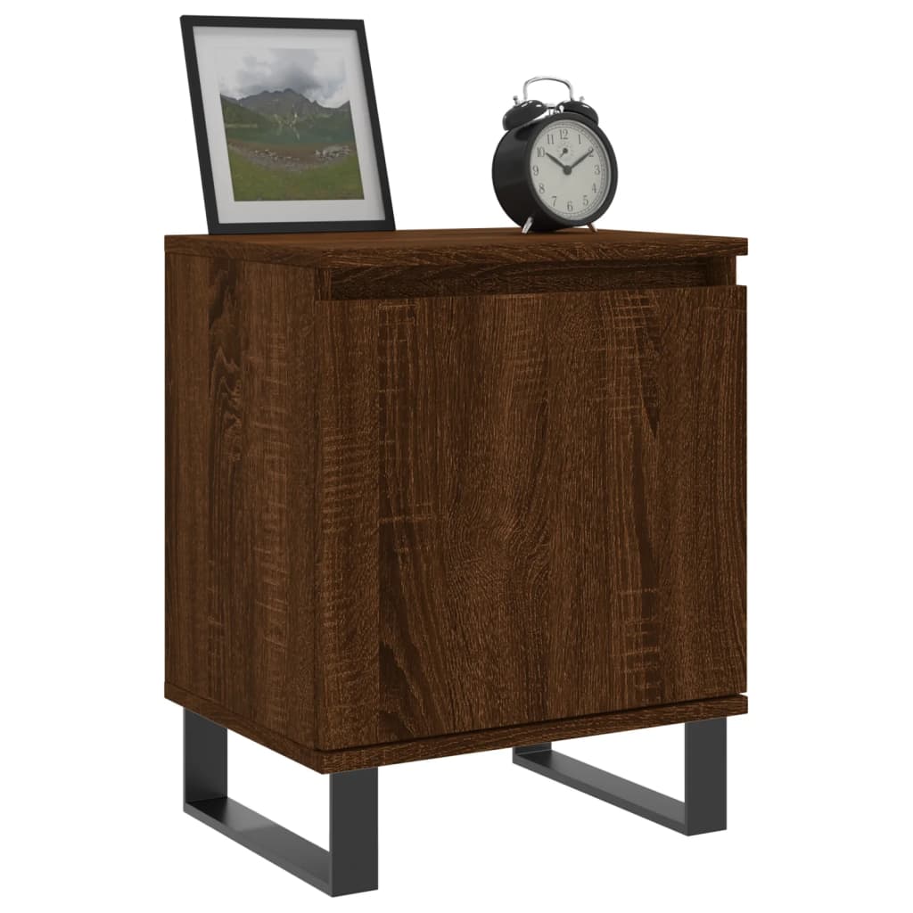 Nachtkastje 40x30x50 cm bewerkt hout bruin eikenkleur Nachtkastjes | Creëer jouw Trendy Thuis | Gratis bezorgd & Retour | Trendy.nl