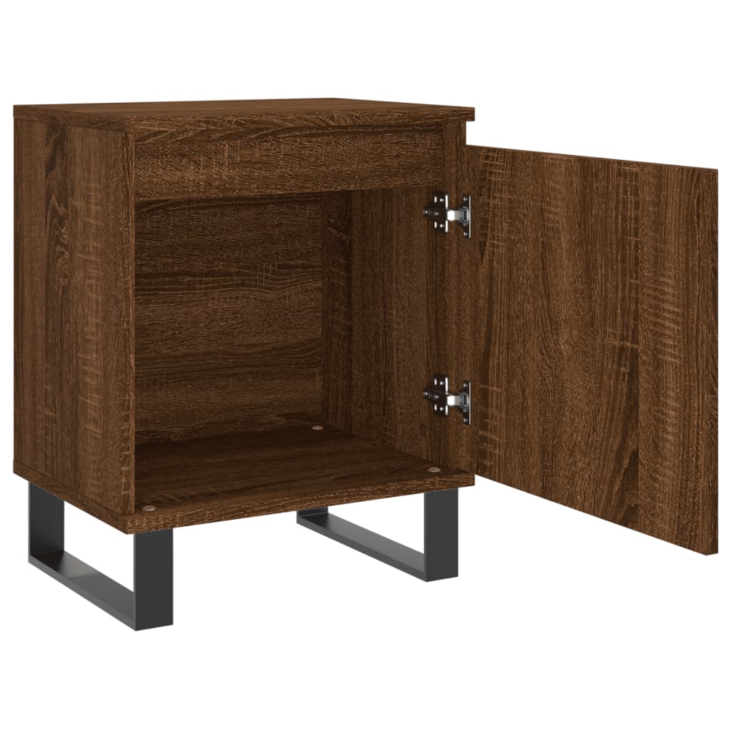 Nachtkastje 40x30x50 cm bewerkt hout bruin eikenkleur Nachtkastjes | Creëer jouw Trendy Thuis | Gratis bezorgd & Retour | Trendy.nl