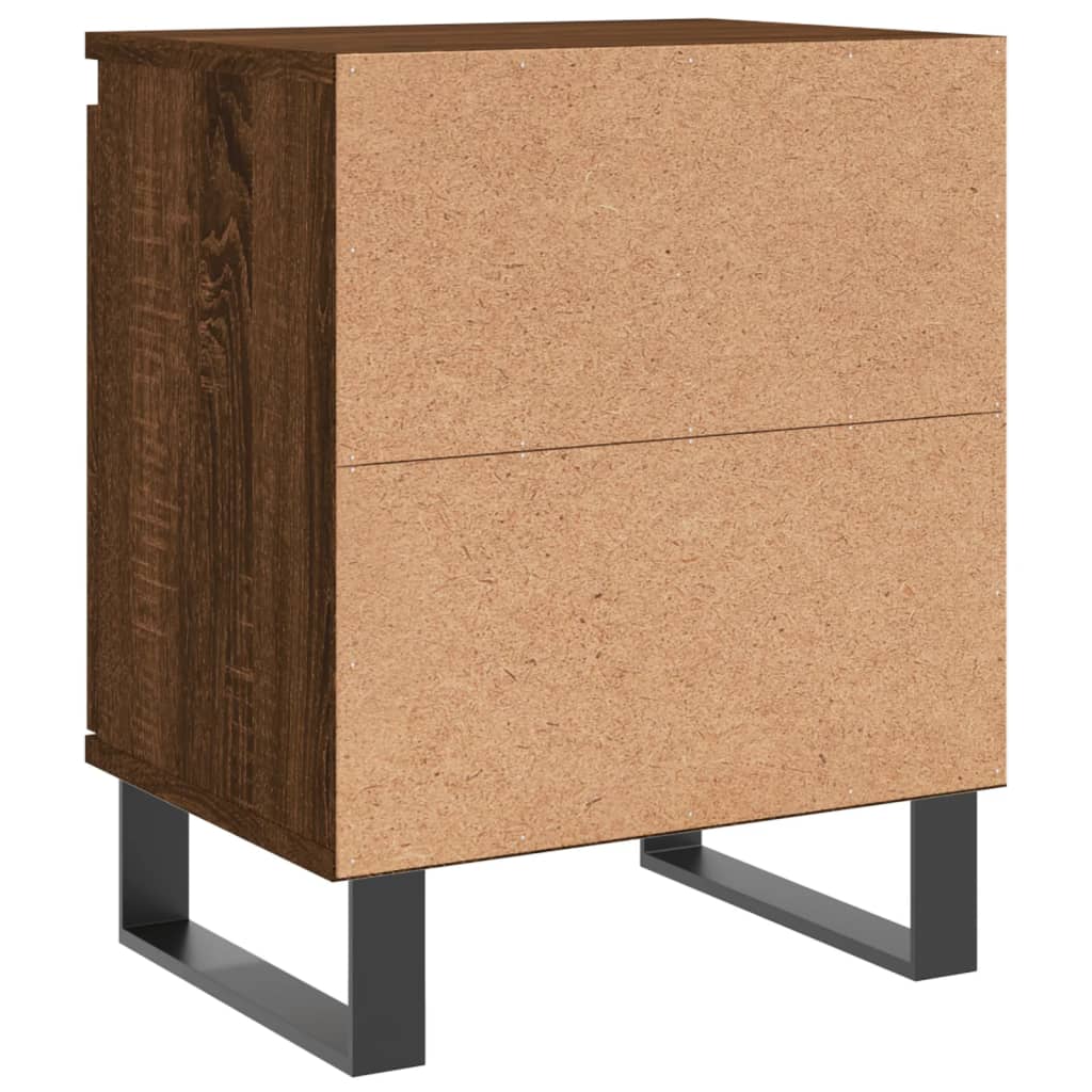 Nachtkastje 40x30x50 cm bewerkt hout bruin eikenkleur Nachtkastjes | Creëer jouw Trendy Thuis | Gratis bezorgd & Retour | Trendy.nl