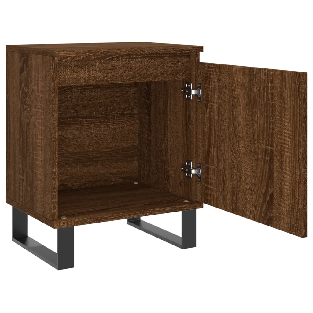 Nachtkastjes 2 st 40x30x50 cm bewerkt hout bruin eikenkleur Nachtkastjes | Creëer jouw Trendy Thuis | Gratis bezorgd & Retour | Trendy.nl