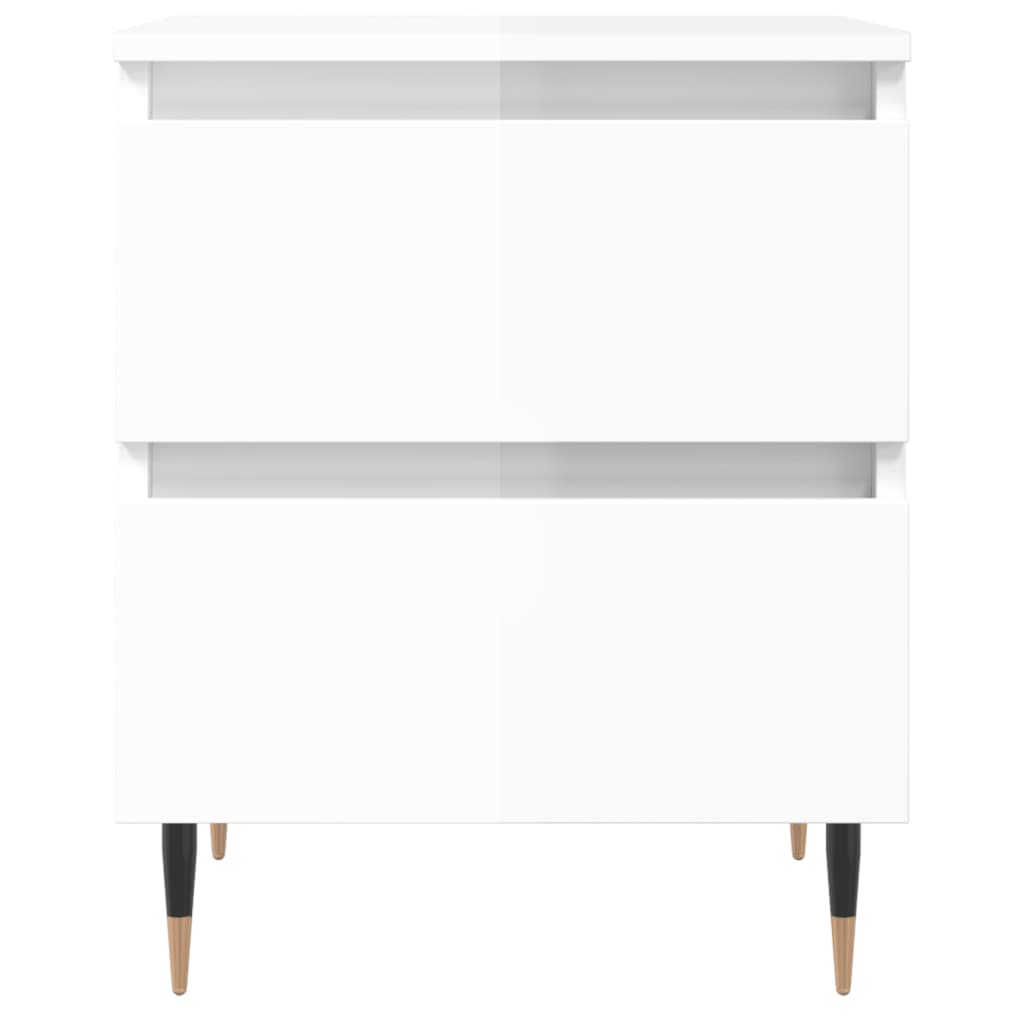 Nachtkastjes 2 st 40x35x50 cm bewerkt hout hoogglans wit Nachtkastjes | Creëer jouw Trendy Thuis | Gratis bezorgd & Retour | Trendy.nl