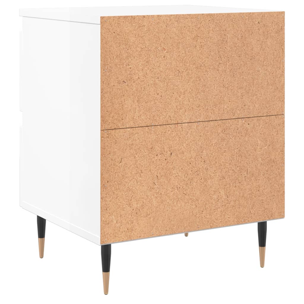 Nachtkastjes 2 st 40x35x50 cm bewerkt hout hoogglans wit Nachtkastjes | Creëer jouw Trendy Thuis | Gratis bezorgd & Retour | Trendy.nl