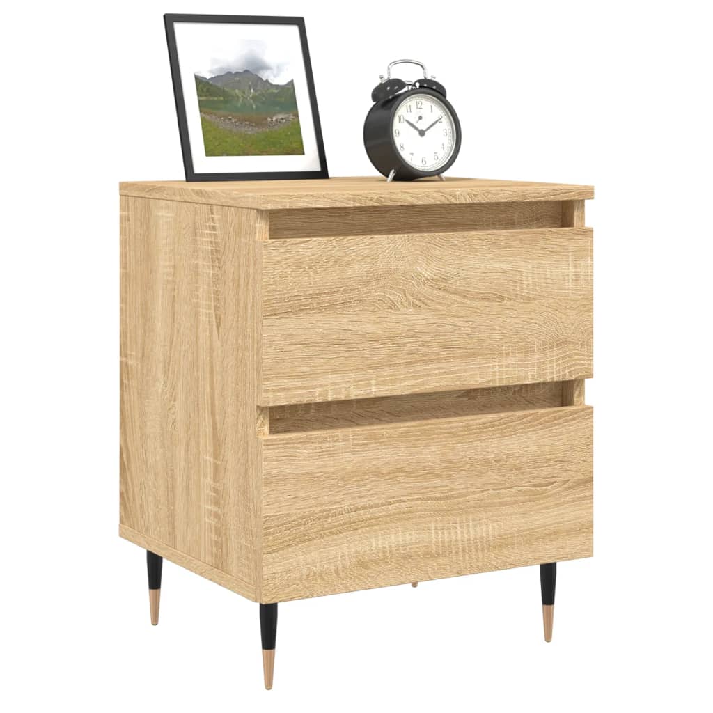 Nachtkastje 40x35x50 cm bewerkt hout sonoma eikenkleurig Nachtkastjes | Creëer jouw Trendy Thuis | Gratis bezorgd & Retour | Trendy.nl