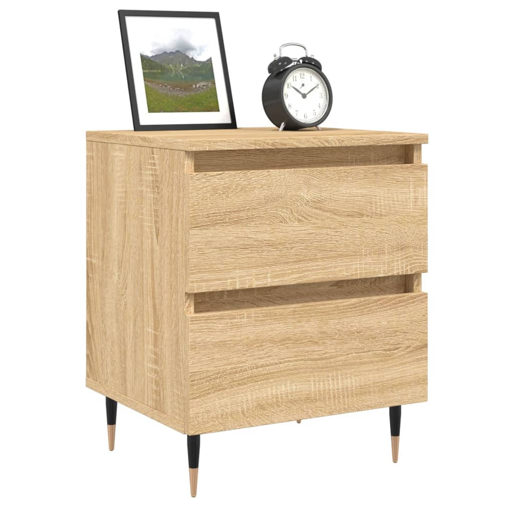 Nachtkastjes 2 st 40x35x50 cm sonoma eikenkleurig Nachtkastjes | Creëer jouw Trendy Thuis | Gratis bezorgd & Retour | Trendy.nl