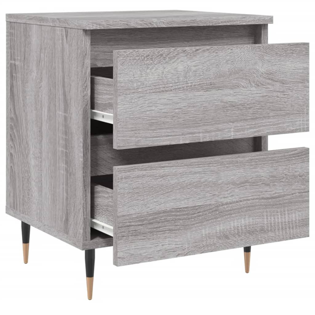 Nachtkastjes 2 st 40x35x50 cm bewerkt hout grijs sonoma eiken Nachtkastjes | Creëer jouw Trendy Thuis | Gratis bezorgd & Retour | Trendy.nl