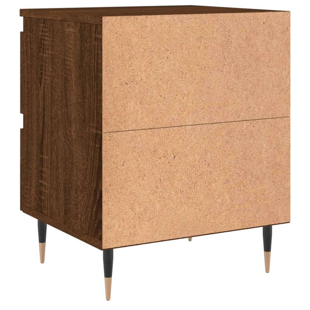 Nachtkastjes 2 st 40x35x50 cm bewerkt hout bruin eikenkleur Nachtkastjes | Creëer jouw Trendy Thuis | Gratis bezorgd & Retour | Trendy.nl