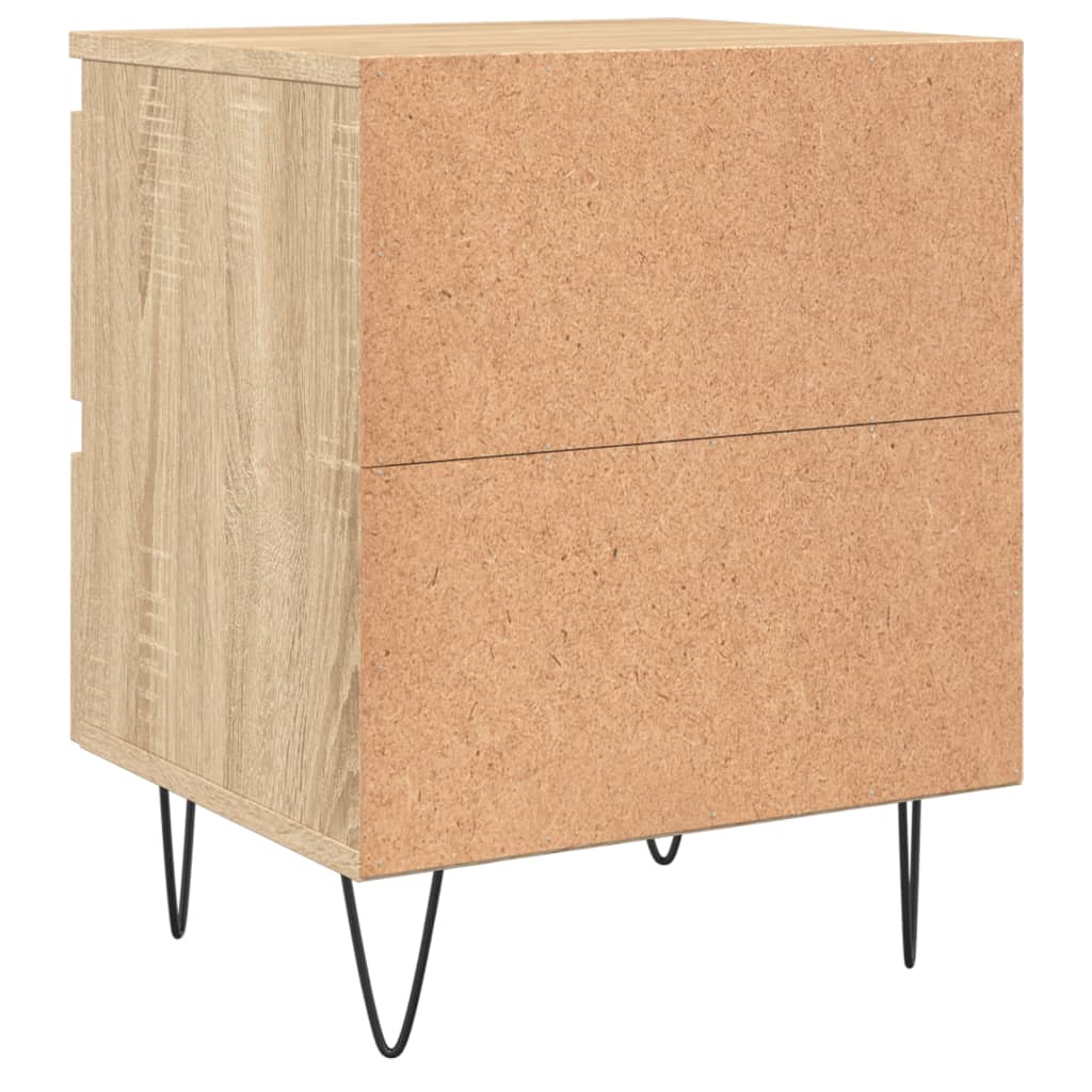 Nachtkastje 40x35x50 cm bewerkt hout sonoma eikenkleurig Nachtkastjes | Creëer jouw Trendy Thuis | Gratis bezorgd & Retour | Trendy.nl